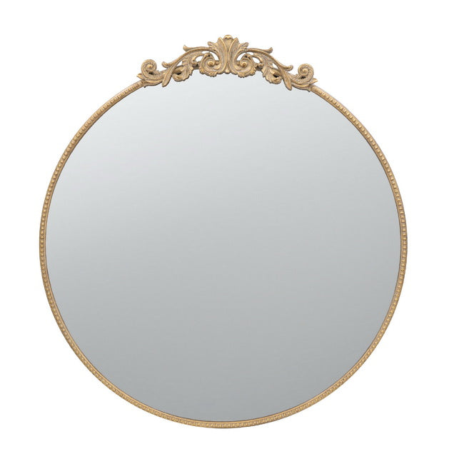 Baroque Gold Round Mirror