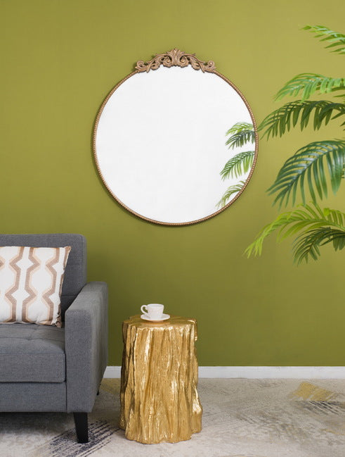 Baroque Gold Round Mirror