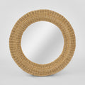 Long Island Mirror  Round Rattan